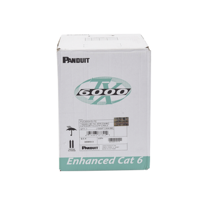 Bobina de Cable UTP 305 m. de Cobre, TX6000™ PanNet, Reelex, Gris Internacional, Categoría 6 Mejorado (23 AWG), PVC (CM), de 4 pares