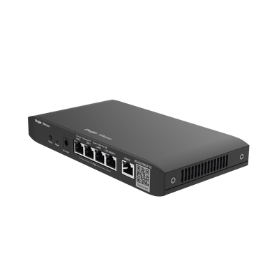 Router administrable cloud con POE+ 54w, 3 puertos LAN gigabit, 1 Puerto WAN gigabit y 1 puerto LAN/WAN gigabit configurable, hasta 100 clientes con desempeño de 600 Mbps asimétricos