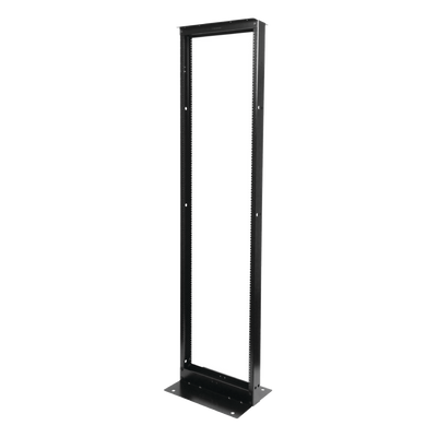 Rack de Dos Postes Estándar de 19", Numerado, Fabricado en Acero y 45 Unidades de Rack, Color Negro