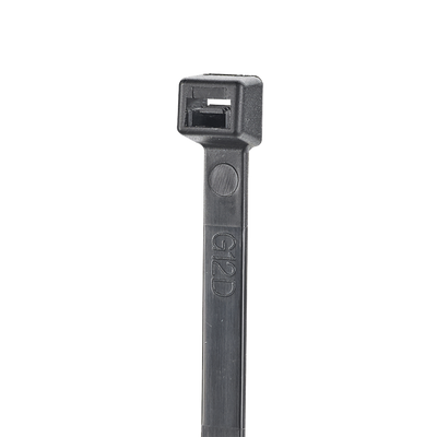 Cincho de Nylon 6.6 StrongHold™, de 100mm de largo, Color Negro, Exterior Resistente a Rayos UV, Paquete de 100pz