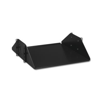 Charola Doble Para Soportar Equipo en Racks de 432 mm de Profundidad, de 19in, 3UR, Color Negro