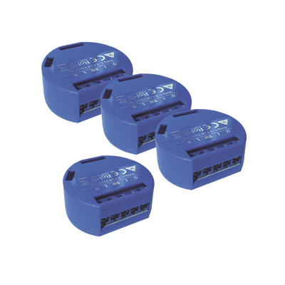Kit de 4 / Relevador / Interruptor WIFI INDUSTRIAL Industrial y residencial inteligente / Hasta 16A / Soporta Google /Alexa / Nube P2P y control Local /