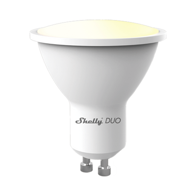Foco tipo Gu10 inteligente con señal inalámbrica, color dual blanco y cálido, uso de App Shelly. AC 100-240V
