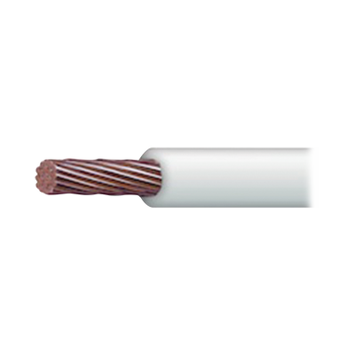 Cable Eléctrico 16 awg  color blanco, Conductor de cobre suave cableado. Aislamiento de PVC, auto-extinguible.BOBINA de 100 MTS