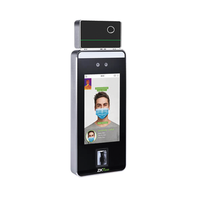 Terminal de reconocimiento Facial, Palma, Huella Digital y temperatura de alta velocidad