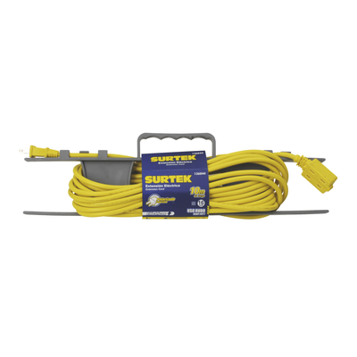 Extensión eléctrica de uso rudo 6 metros, (127Vca/ 10A Máximo) clavija 2 patas con 3 salidas Color Amarilla.