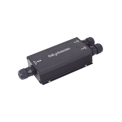 EXTENSOR POE GIGABIT para 100 METROS / INTEMPERIE (IP66) / 1 PUERTO DE ENTRADA POE / 2 PUERTO SALIDA POE (Extiende y divide a 2 Salidas) / Compatible con IEEE802.3af e IEEE802.3at / No requiere fuente de alimentación adicional / INSTALACION FACIL.