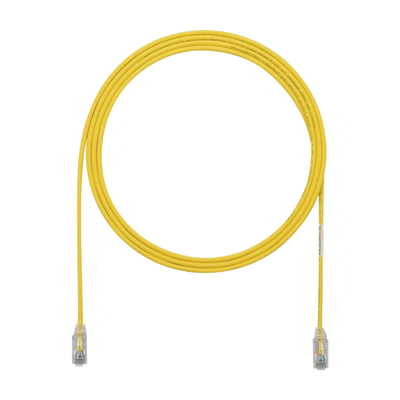 Cable de Parcheo TX6, UTP Cat6, Diámetro Reducido (28AWG), Color Amarillo, 10ft