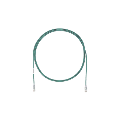Cable de Parcheo TX6, UTP Cat6, Diámetro Reducido (28AWG), Color Verde, 3ft