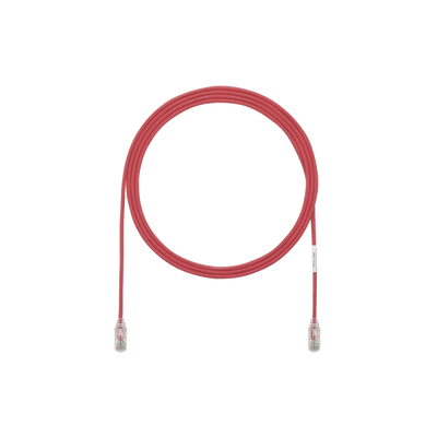 Cable de Parcheo TX6, UTP Cat6, Diámetro Reducido (28AWG), Color Rojo, 5ft