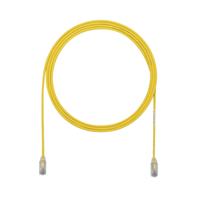 Cable de Parcheo TX6, UTP Cat6, Diámetro Reducido (28AWG), Color Amarillo, 5ft