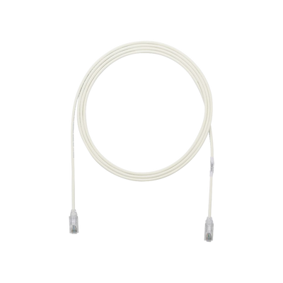 Cable de Parcheo TX6, UTP Cat6, Diámetro Reducido (28AWG), Color Blanco Mate, 7ft