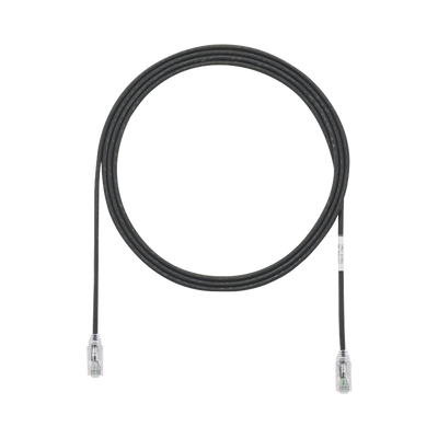 Cable de Parcheo TX6, UTP Cat6, Diámetro Reducido (28AWG), Color Negro, 7ft
