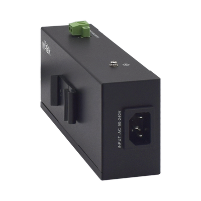 Inyector PoE industrial / Con UPS No-Break / Cuenta con 2 Puertos Gigabit (1 PoE 24/48V pasivo) / Salida DC 12V