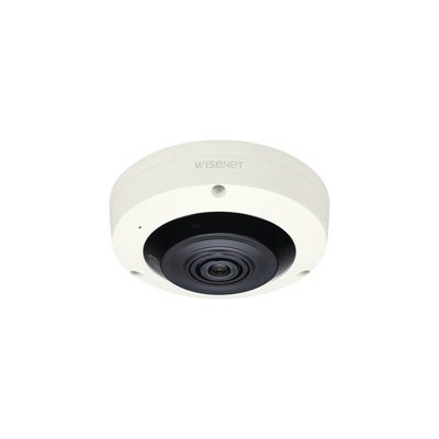 Fisheye IP Interior 6 Megapixel / WDR 120dB / IR 15m / PTZ Digital 8X / Video Analíticos Avanzados / Entrada y Salida de Audio y Alarma
