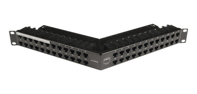 Patch Panel Z-MAX, de 48 puertos, Modular (vacío), Angulado, 1UR