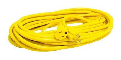 Extensión eléctrica de uso rudo aterrizada 5 metros, (127Vca/ 10A Máximo) clavija 3 patas con 1 salida Color Amarilla